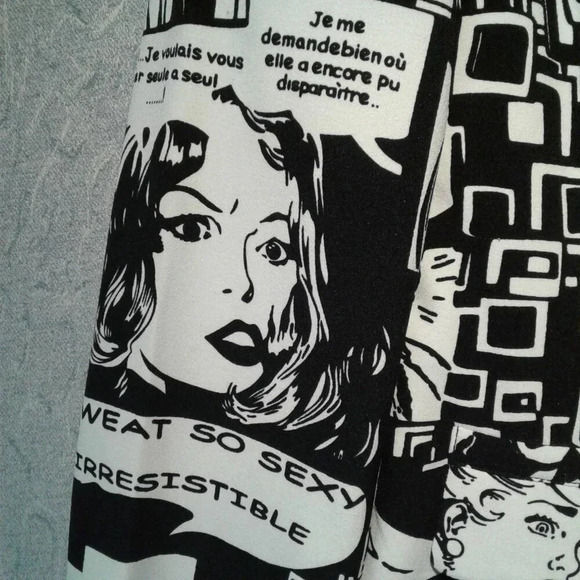 Women's Black & White Cartoon Print  Blazer by Linea Domani Size 4 - Picture 9 of 16